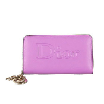 dior wallet calfksin leather 117 purple&white - Click Image to Close